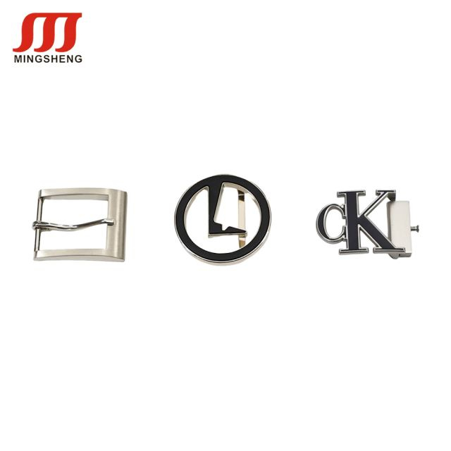 Logo Customized Silver Black Nickel Metal Zinc Alloy Belt Buckles