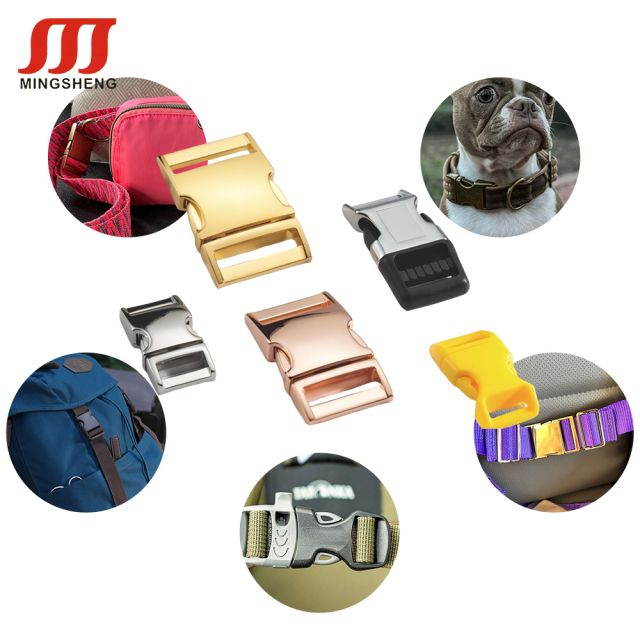 Multipurpose Bag Backpack Pet Collar Metal Side Release Buckles for Webbing Straps