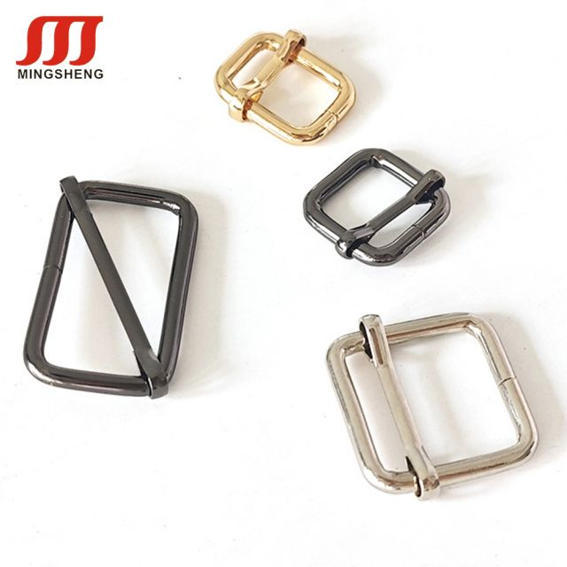 Rectangular Gold Silver Plated Metal Adjustable Bag Backpack Webbing Slider