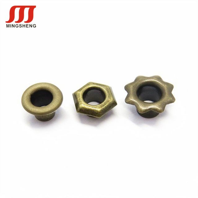 Star Shaped Custom Metal Zinc Alloy Black Gold Shoe Eyelets