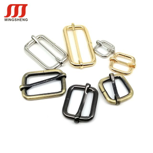 Fashion Luxury Leather Bag Accessories Metal Brass Strap Slide Buckle