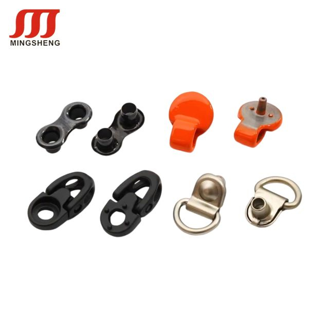 Single Hole D Ring Custom Shape Metal Boot Hardware Shoe Lace Hooks